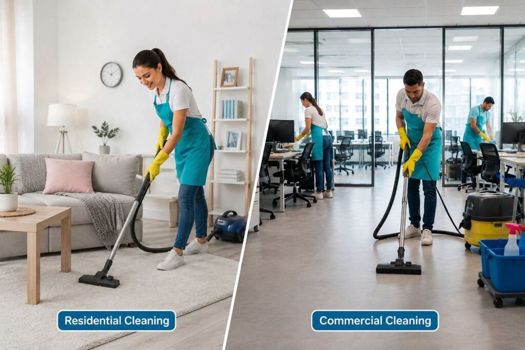 Residential vs Commercial Post Construction Cleaning Services
