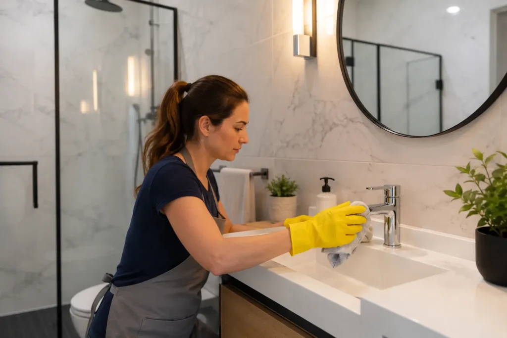bathroom deep cleaning